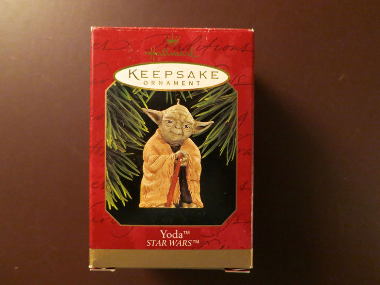 The 1997 Hallmark Yoda Ornament Box Front Cover